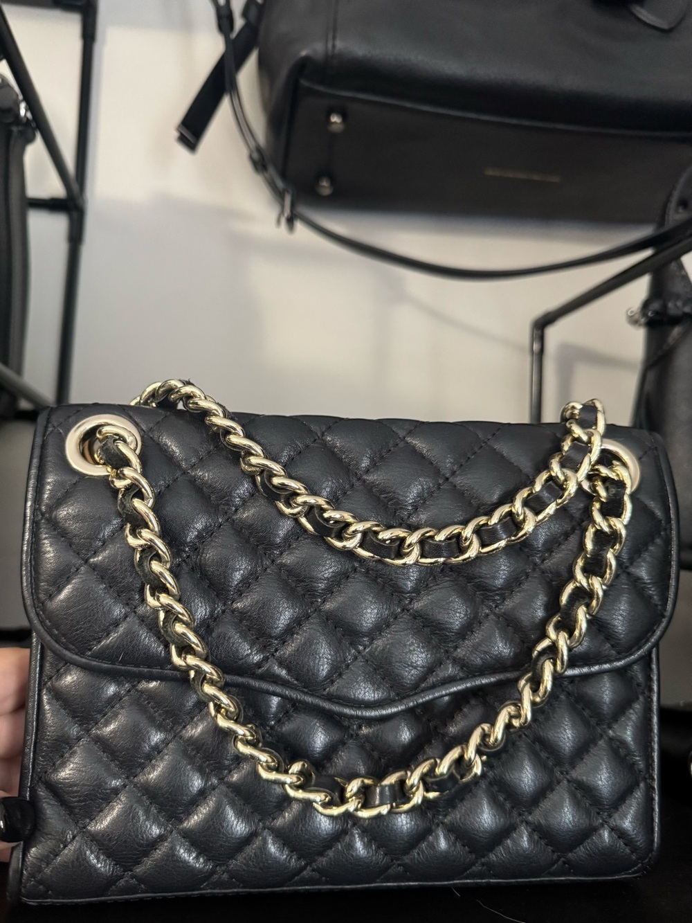 Rebecca Minkoff Quilted Leather Chain-Handle Shoulder Bag